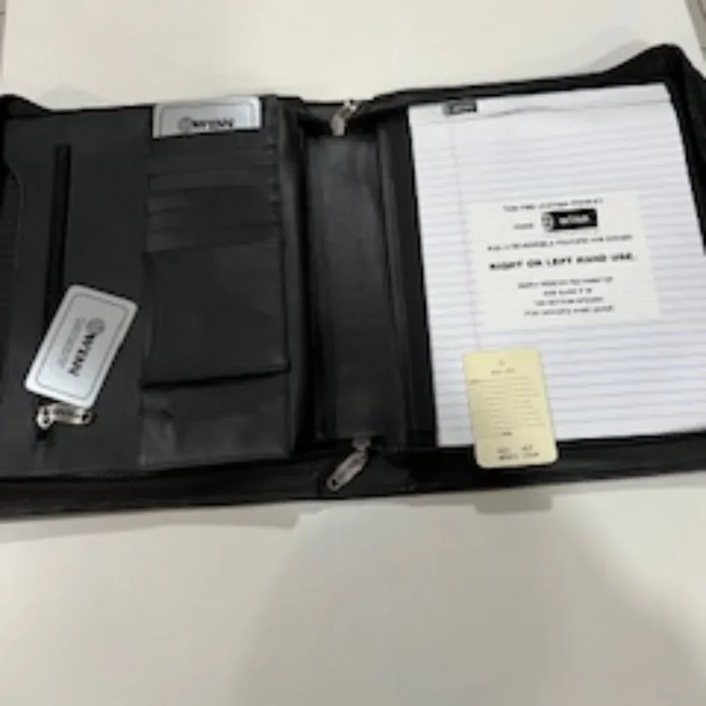 Winn International Leather Portfolio Black